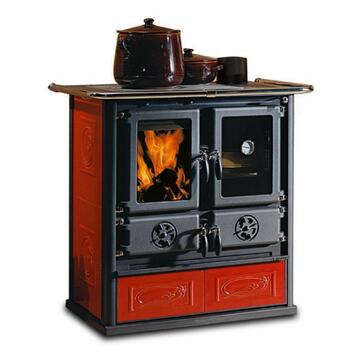 Cucina stufa a legna 7,2kw rosetta liberty bordeaux dimensioni